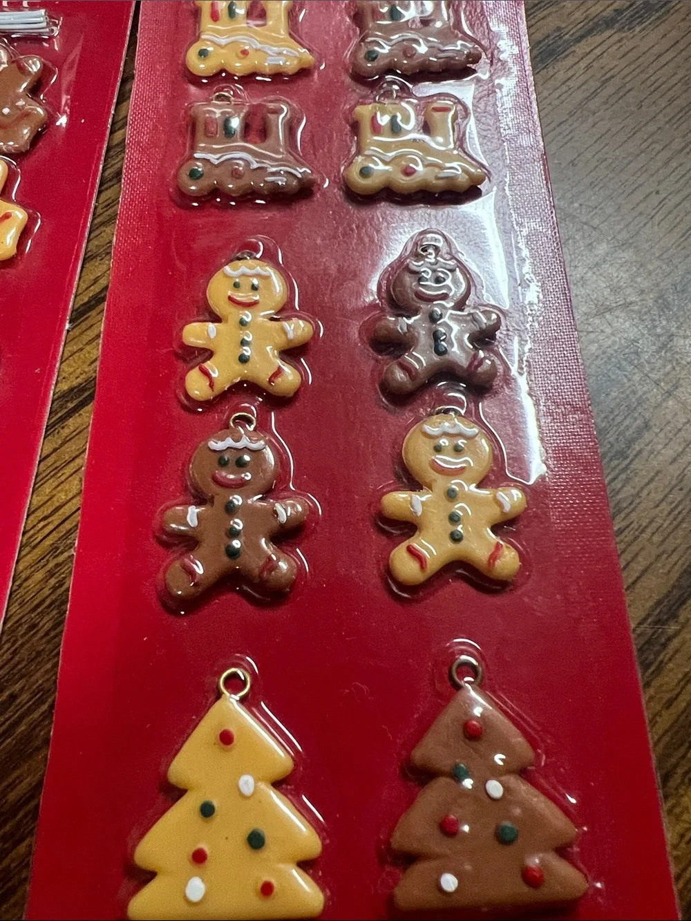 Vintage Holiday Time Holiday Charm Set - Red, Brown, Yellow